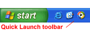 ًQuick launch toolbar